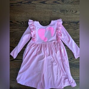 Wicked themed Pink Long Sleeve Dress with Glinda heart Design
